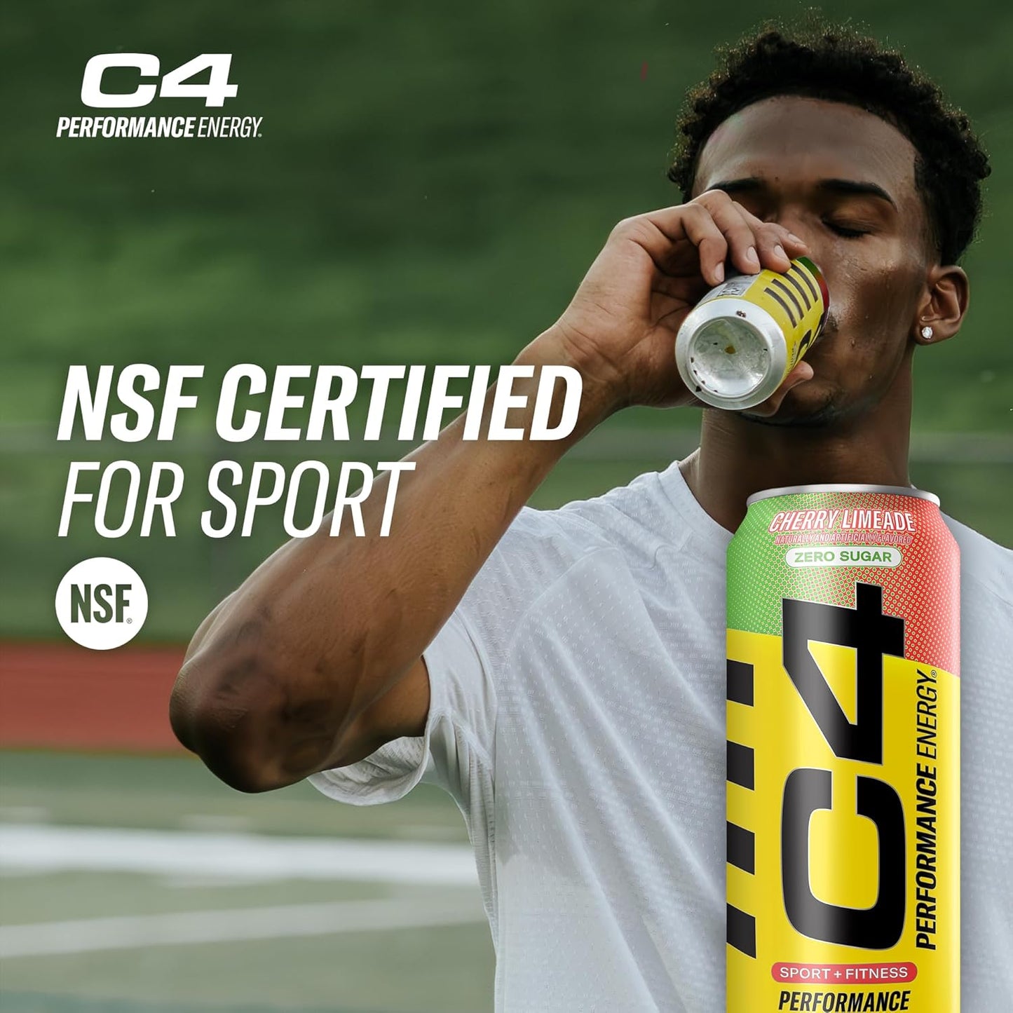 C4 Original Cherry Limeade Energy Drink, Sugar-Free, No Dyes (16oz, Pack of 12)