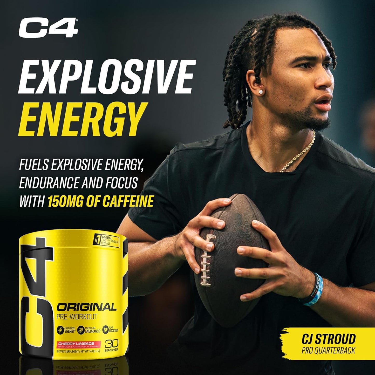 Cellucor C4 Original Pre Workout Powder, Cherry Limeade with Immune Support (30 Servings)