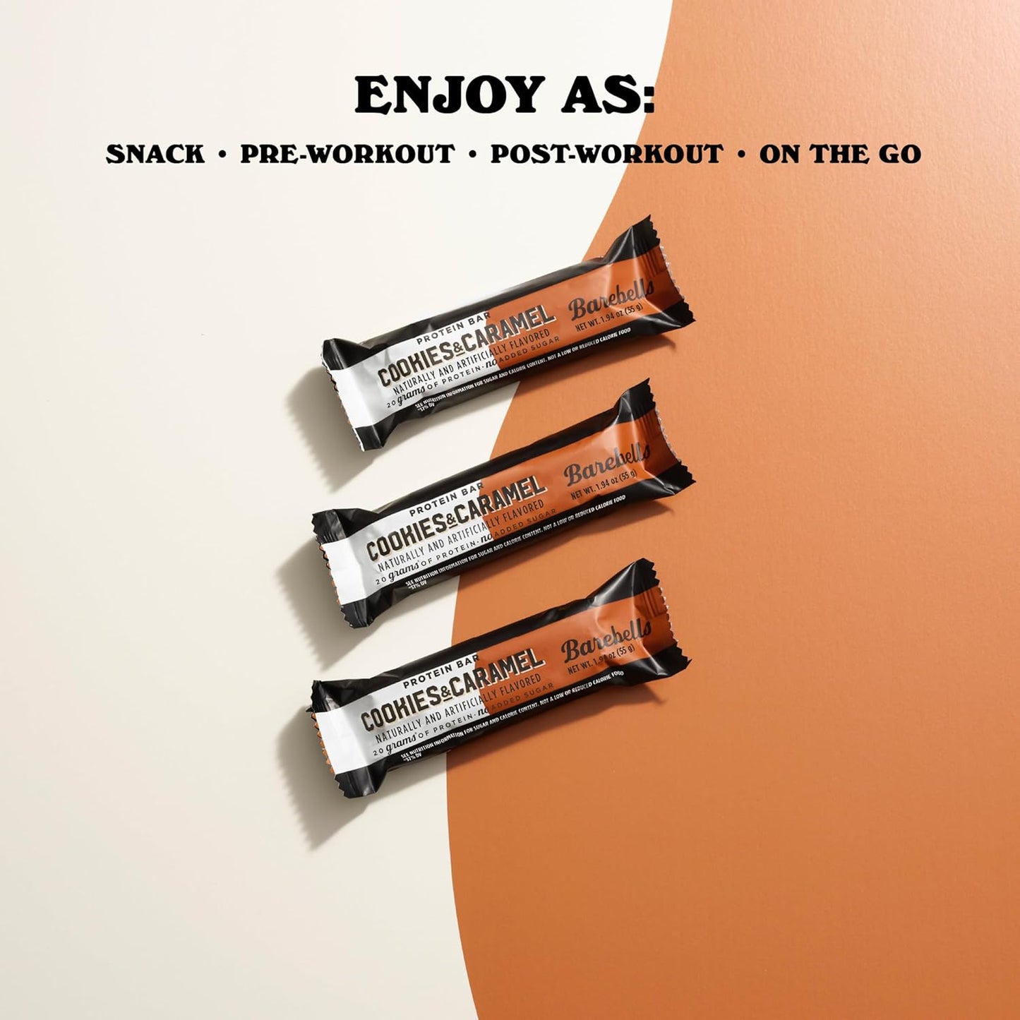 Barebells Protein Bars, Cookies & Caramel, 20g Protein, 1g Sugar (12ct, 1.9oz)