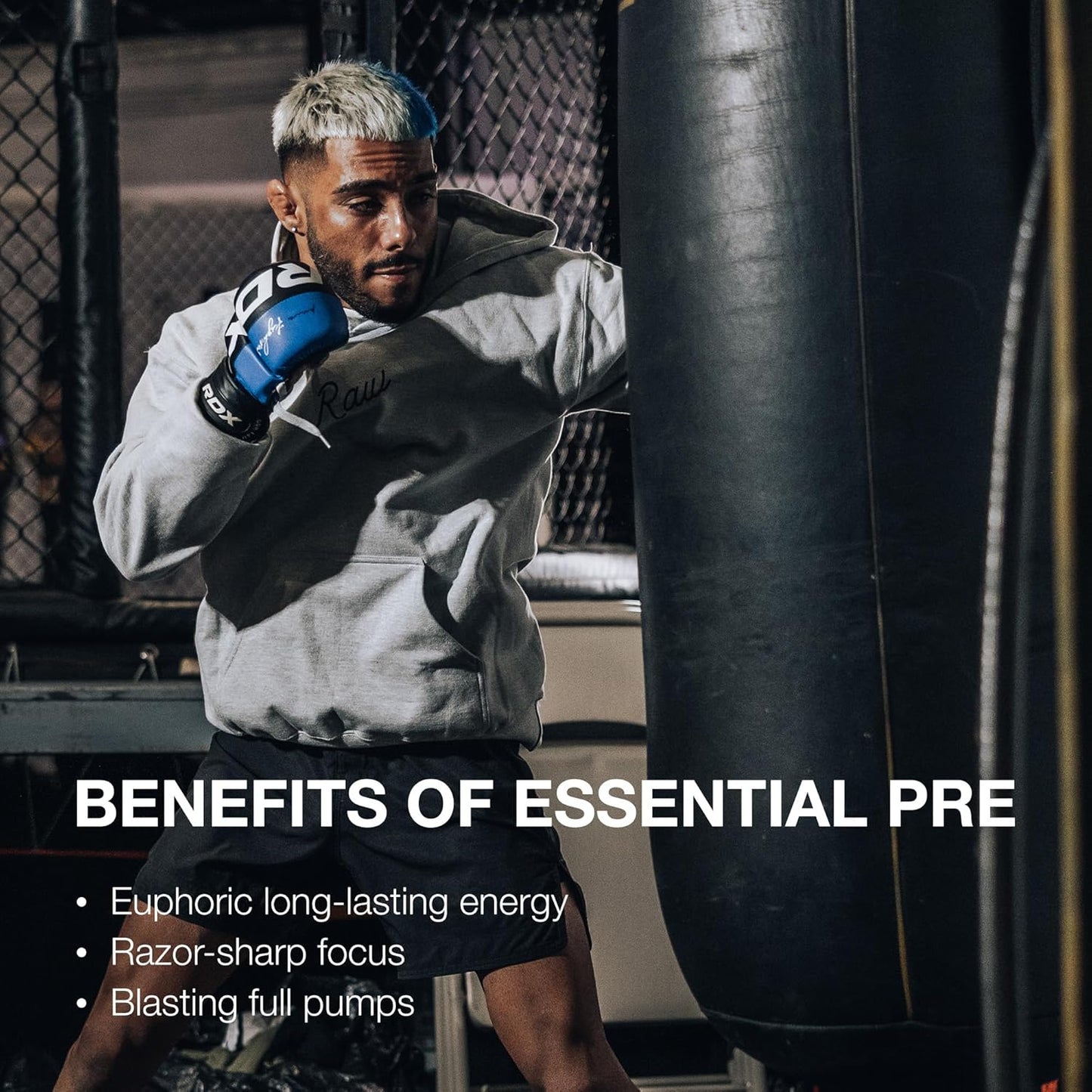 RAW Essential Pre-Workout - Sour Watermelon, Energy & Focus Blend (40 Servings)