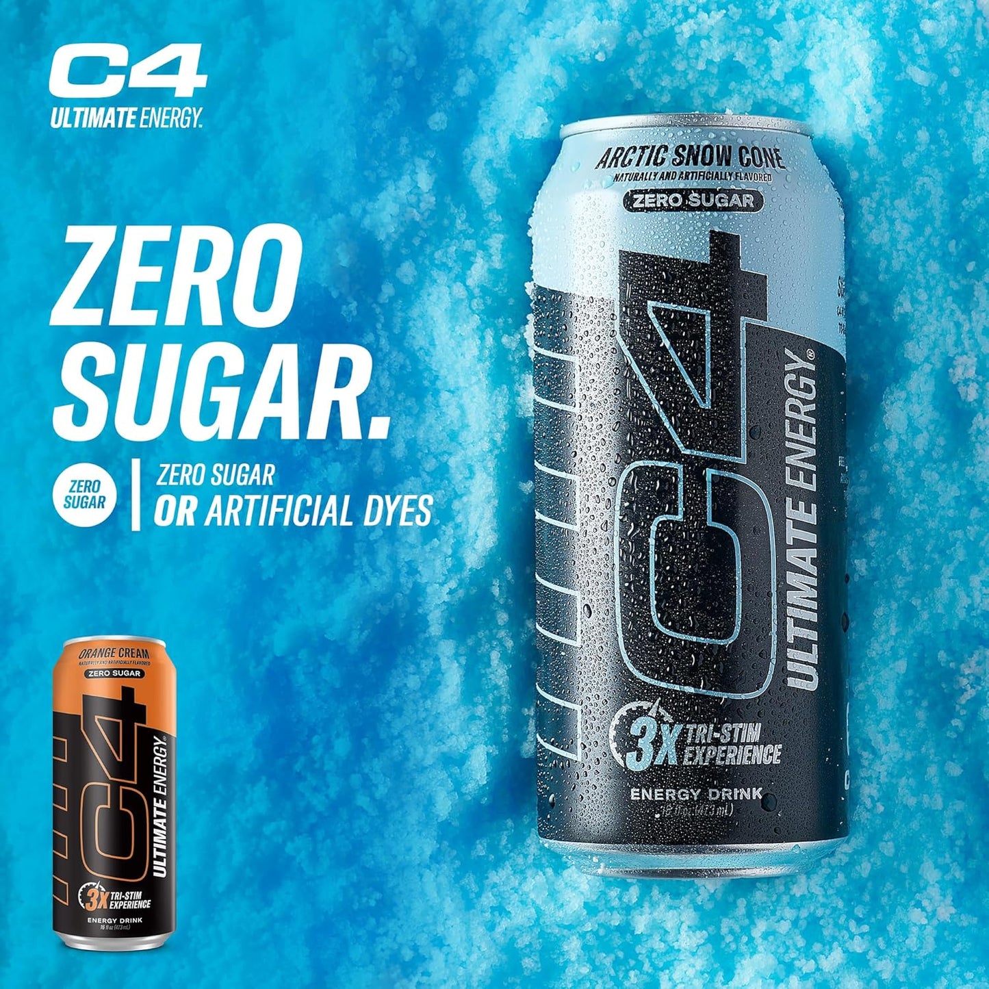 Cellucor C4 Ultimate Pre-Workout Energy Drink, Orange Cream (16oz, Pack of 12)