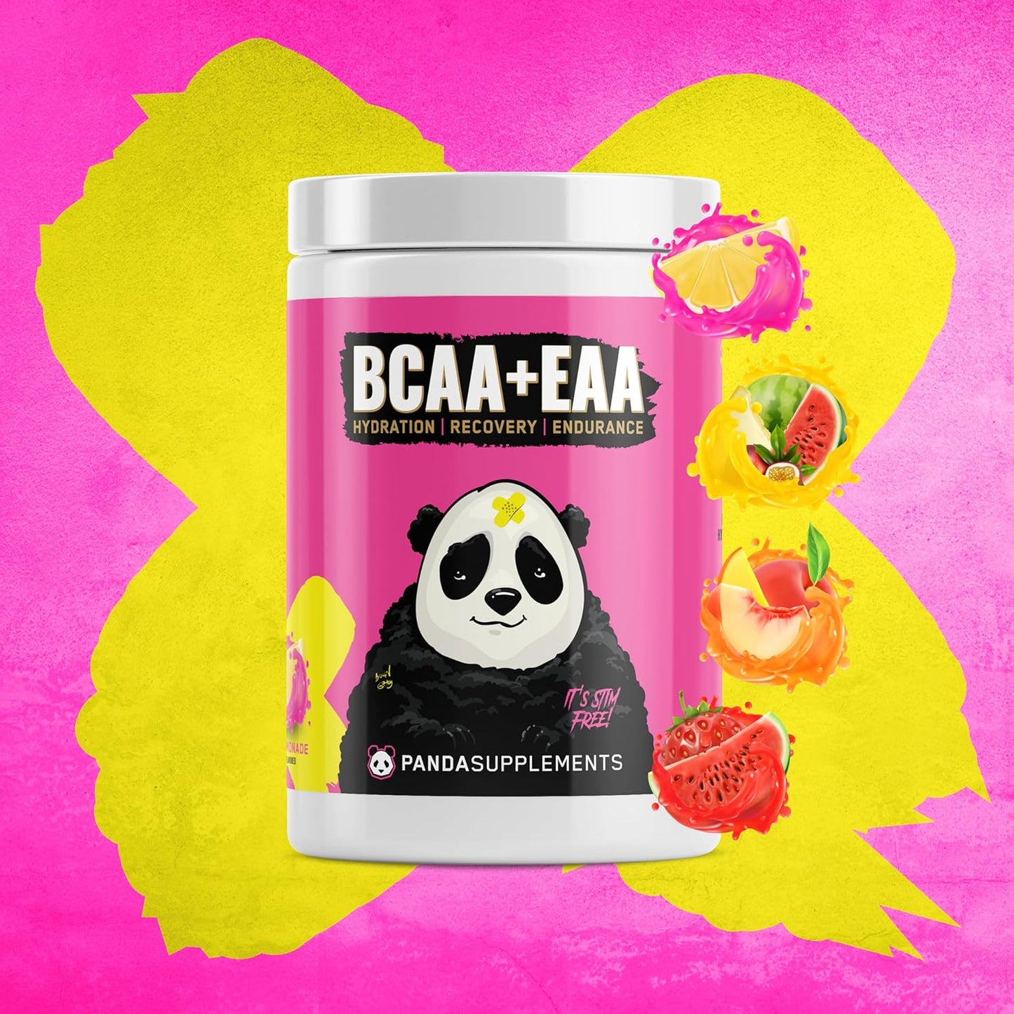 Panda Supps BCAA+EAA Intra-Workout Hydration & Recovery (30 Servings, Melon Crusher)