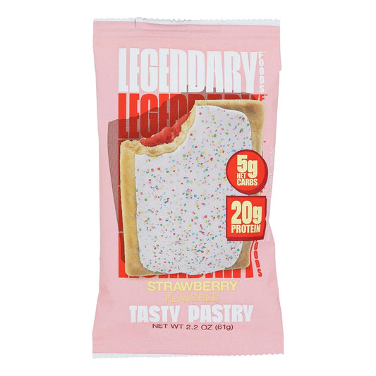 Legendary Foods Strawberry Tasty Pastry, No Sugar Added (2.2oz, Pack of 10)