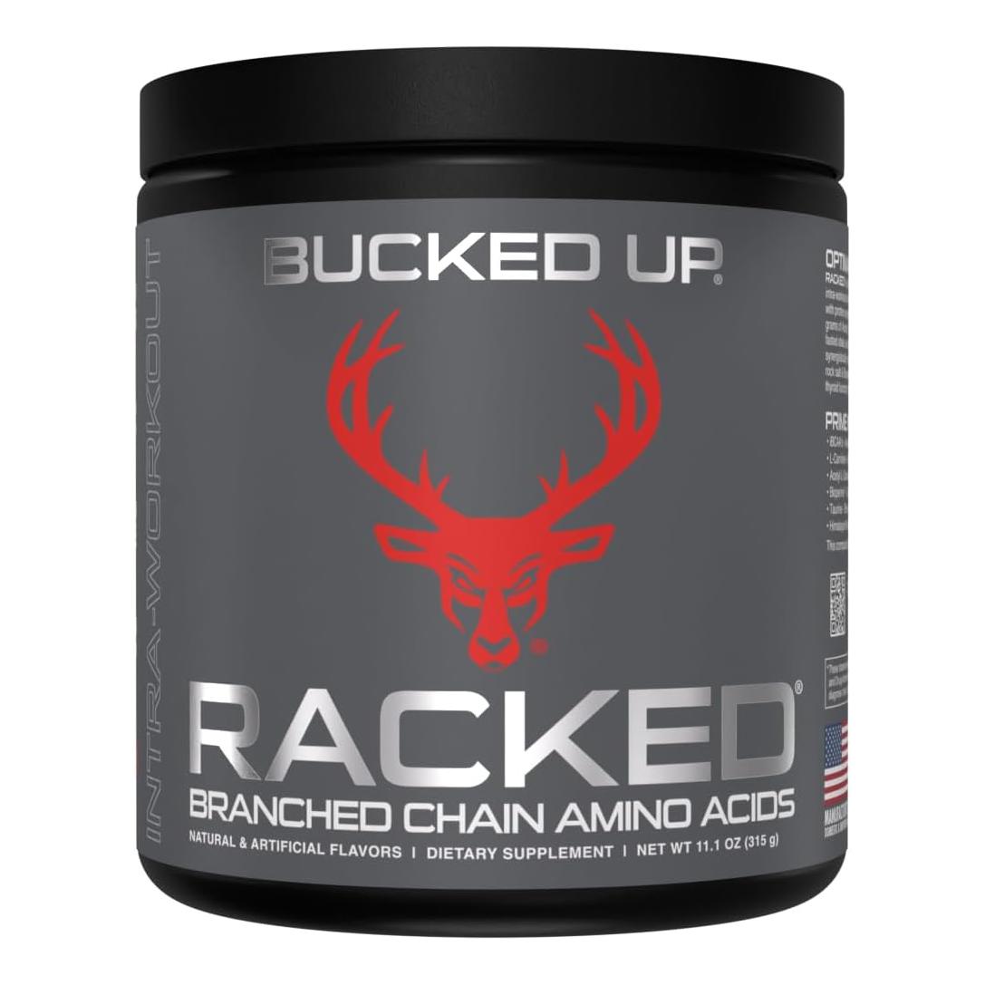 Bucked Up RACKED™ BCAAs with L-Carnitine for Post-Workout Recovery (30 Servings, Blood Raz)