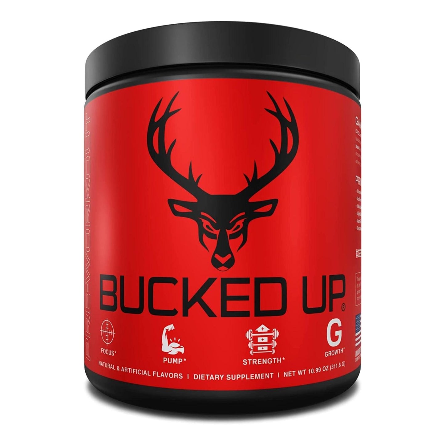 Bucked Up Pre Workout - Citrulline, Beta Alanine, 3 Patented Ingredients (Grape)