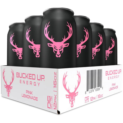 Bucked Up Pink Lemonade Energy Drink, 300mg (12 CT)