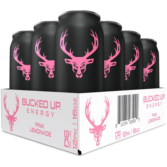 Bucked Up Pink Lemonade Energy Drink, 300mg (12 CT)
