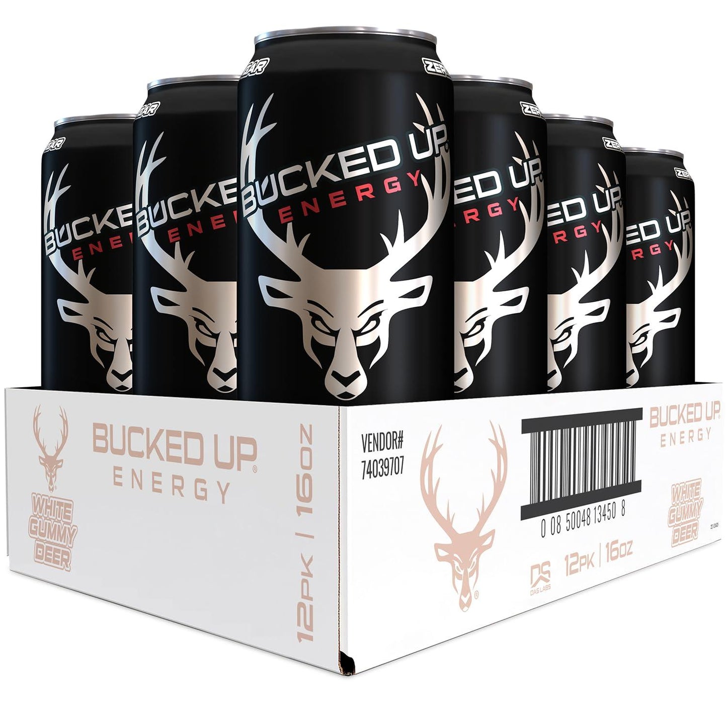 Bucked Up Energy Drink White Gummy Deer 300mg (12 CT)