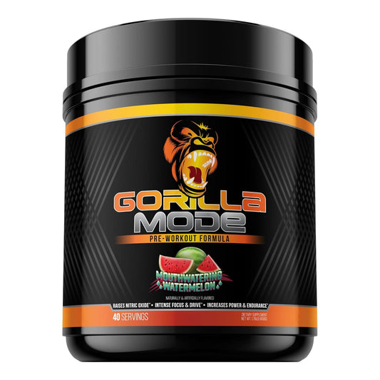 Gorilla Mode Pre-Workout for Pumps, Focus & Energy (800g, Watermelon)