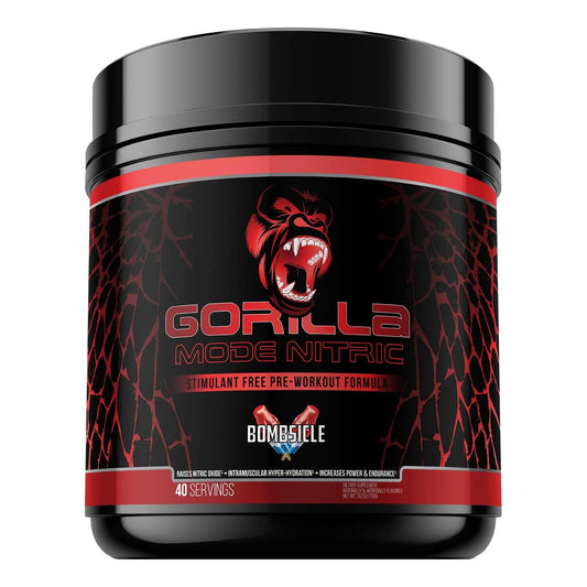 Gorilla Mode Nitric Pre-Workout for Massive Pumps and Power (646g, Bombsicle)