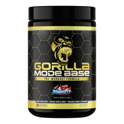 Gorilla Mode Pre-Workout for Focus, Endurance & Power (360g, Bombsicle)