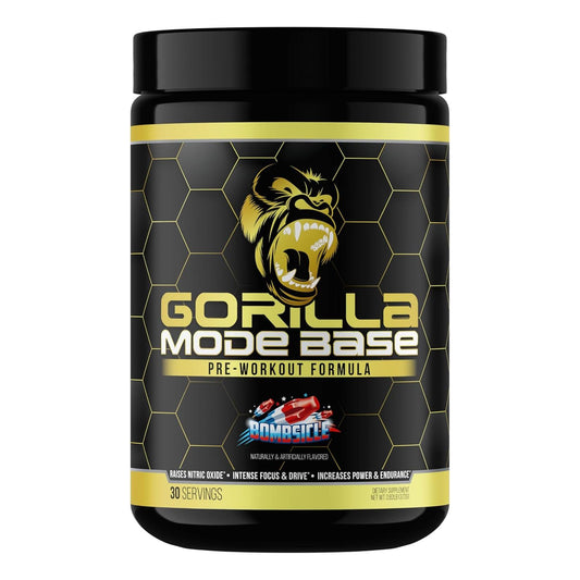 Gorilla Mode Pre-Workout for Focus, Endurance & Power (360g, Bombsicle)