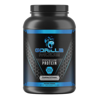 Gorilla Mode Cookies & Cream Whey Protein (30 Servings, 25g Protein)
