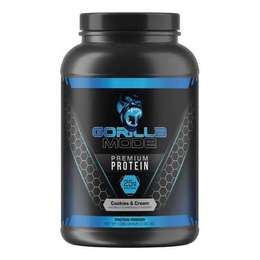 Gorilla Mode Cookies & Cream Whey Protein (30 Servings, 25g Protein)