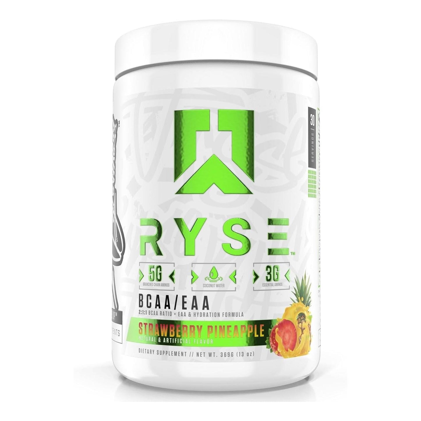 RYSE Up Core Series BCAA+EAA for Recovery & Hydration (30 Servings, Strawberry Pineapple)