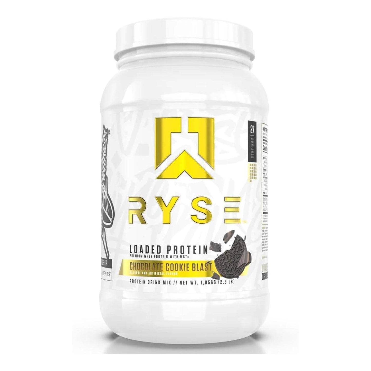 Ryse Loaded Protein Powder with Prebiotic Fiber & MCTs, Low Carb & Sugar (Chocolate Cookie Blast, 27 Servings)