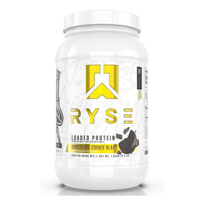Ryse Loaded Protein Powder with Prebiotic Fiber & MCTs, Low Carb & Sugar (Chocolate Cookie Blast, 27 Servings)