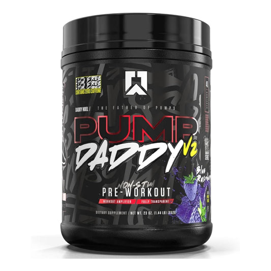 RYSE Up Pump Daddy V2 Pre Workout by Noel Deyzel, Citrulline, Beta Alanine, Creatine (40 Servings, Blue Raspberry)