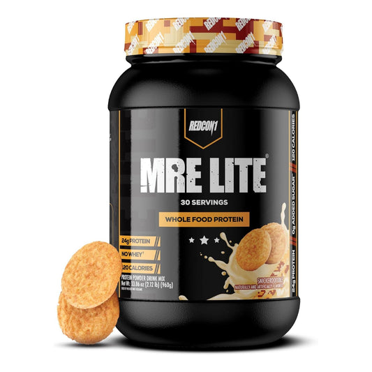 REDCON1 MRE Lite Snickerdoodle Protein Powder - Low Carb, Whey-Free (30 Servings)