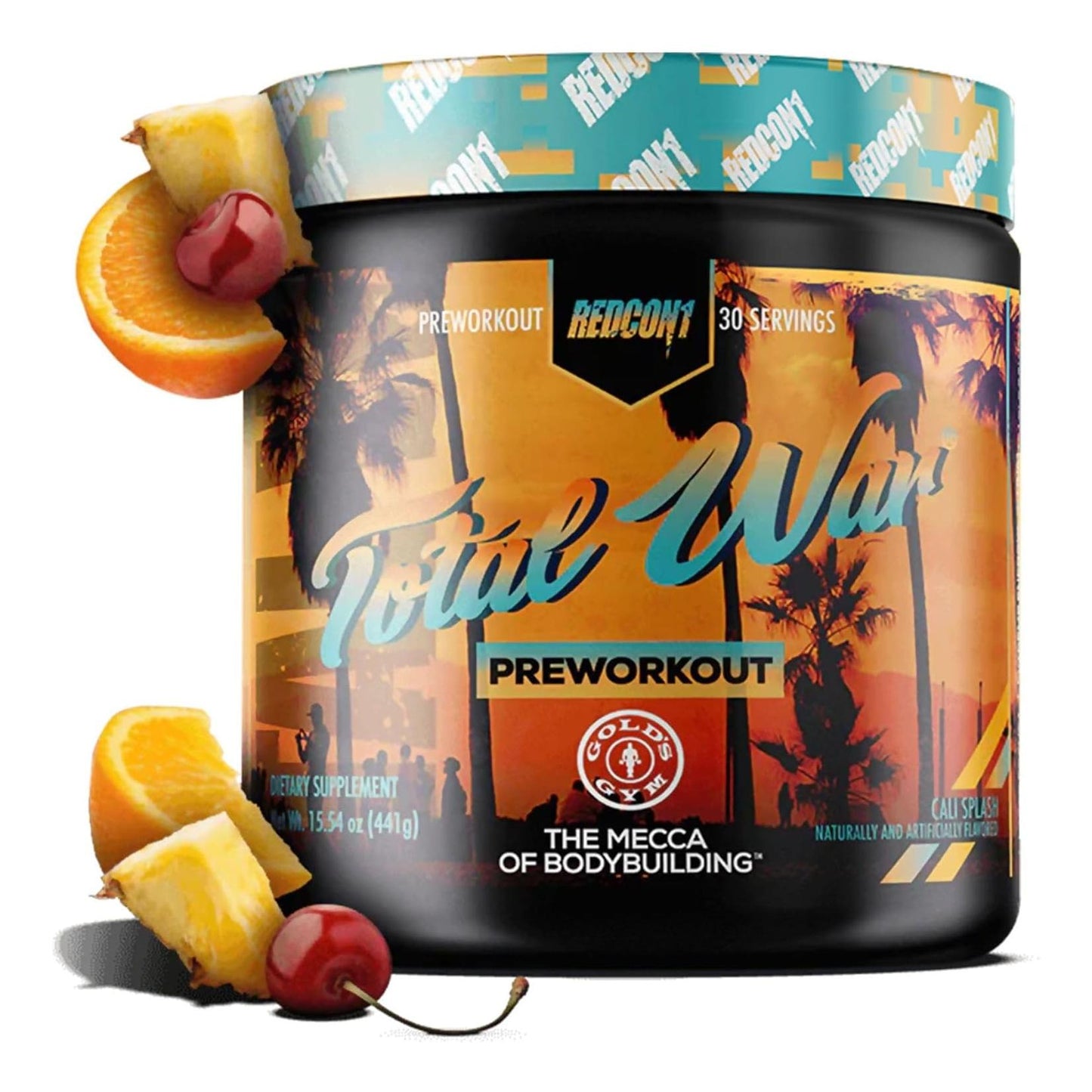 REDCON1 Total War Pre Workout, Cali Splash - Caffeinated with Beta Alanine (30 Servings)