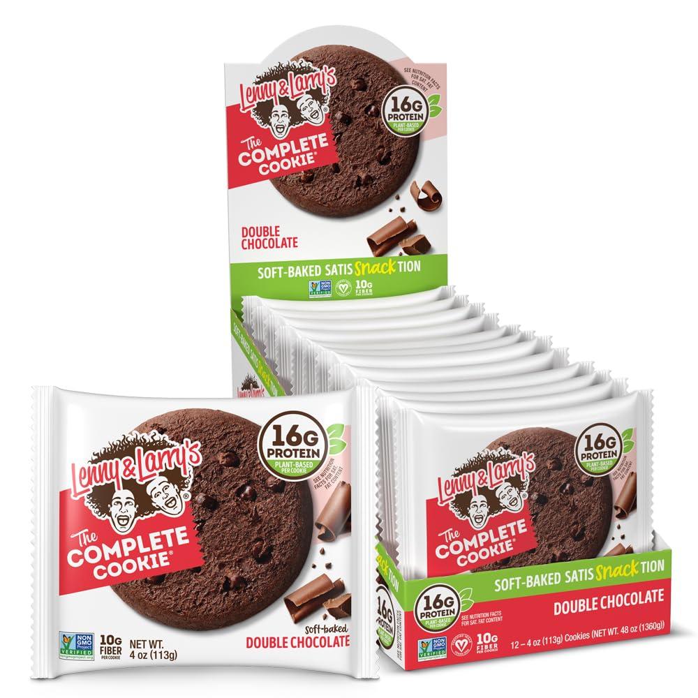 Lenny & Larry's Double Chocolate Complete Cookie, Vegan, 16g Protein (12 Pack)