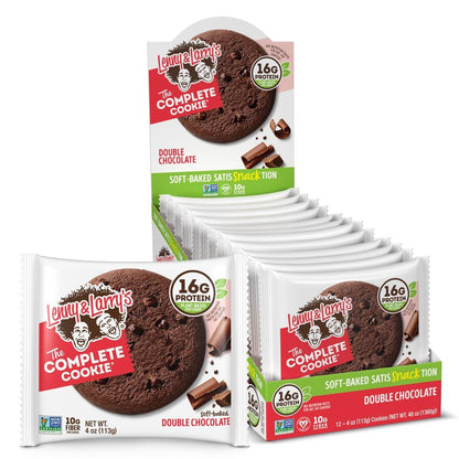 Lenny & Larry's Double Chocolate Complete Cookie, Vegan, 16g Protein (12 Pack)