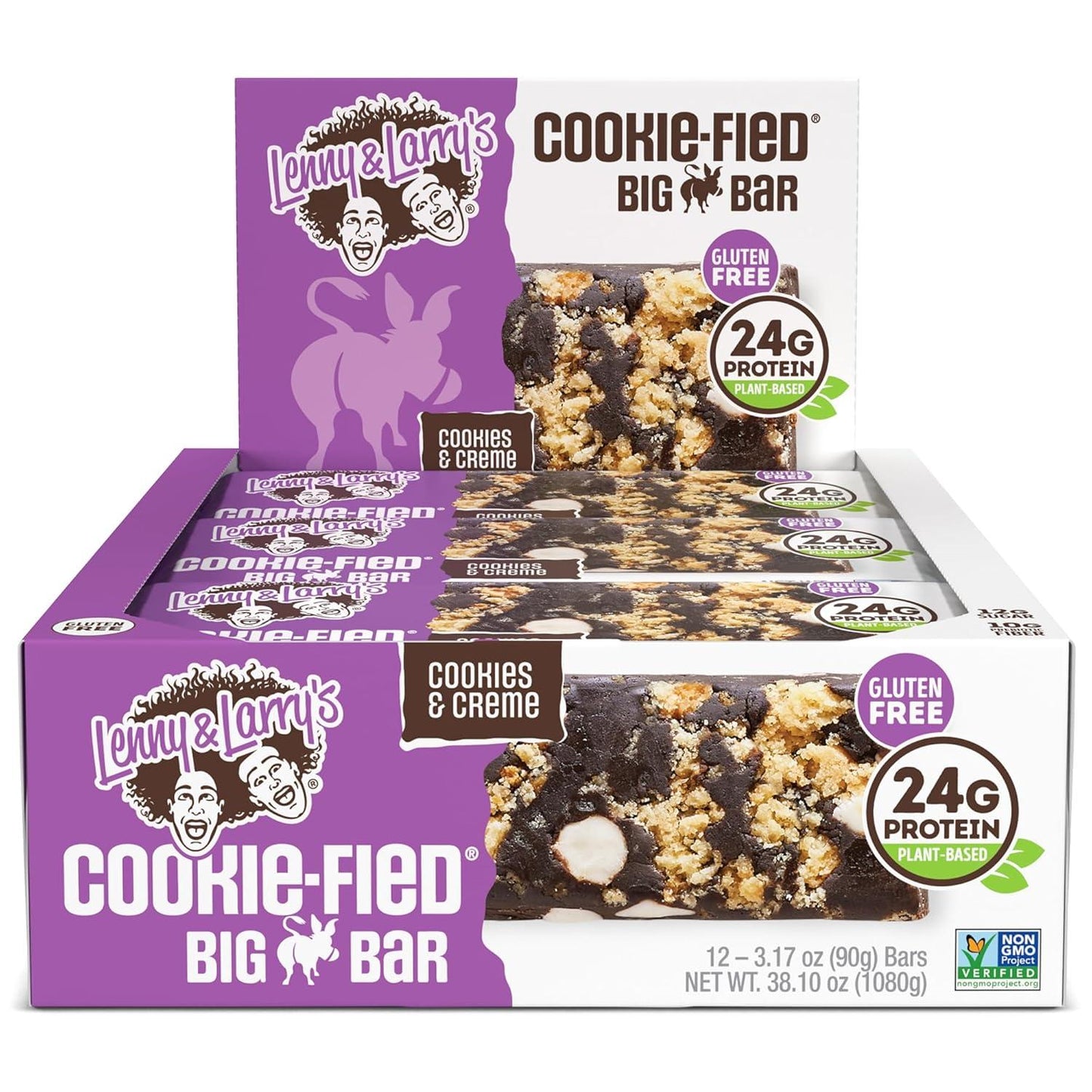 Lenny & Larry's Cookie-fied BIG BAR, Cookies & Creme (12-Pack, 90g)