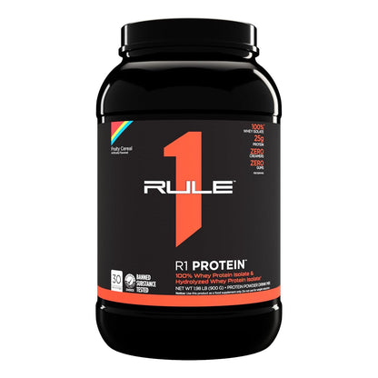 R1 Protein Powder - 25g Fast-Acting, 100% Isolate with 6g BCAAs (2lbs, Fruity Cereal)