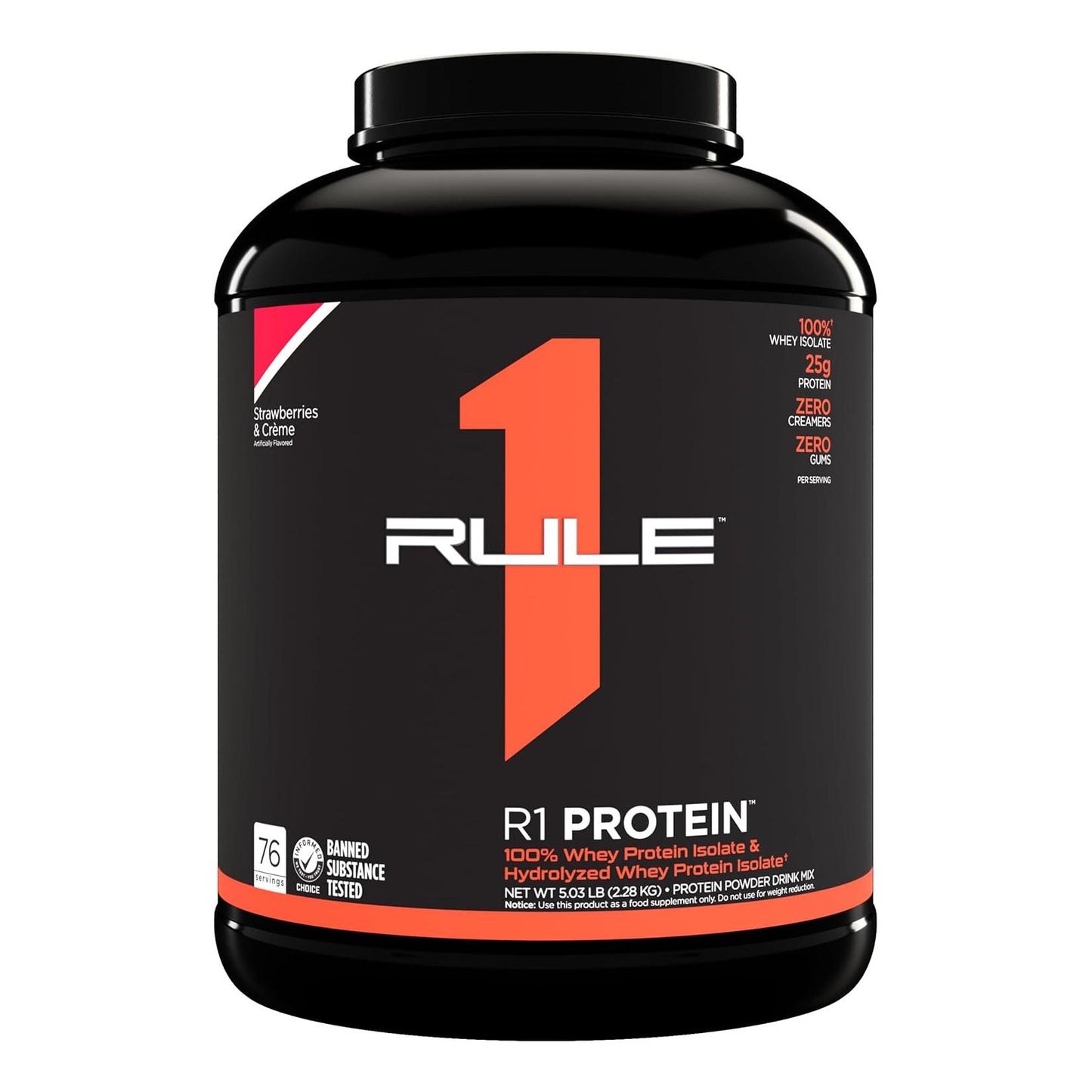 R1 Protein Strawberries & Crème - Fast-Acting Isolate & Hydrolysate Powder (5lbs)