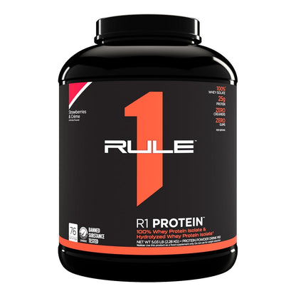 R1 Protein Strawberries & Crème - Fast-Acting Isolate & Hydrolysate Powder (5lbs)