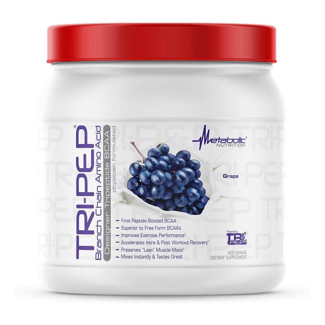 Metabolic Nutrition TRIPEP BCAA Powder, Grape (400g, 40 Servings)