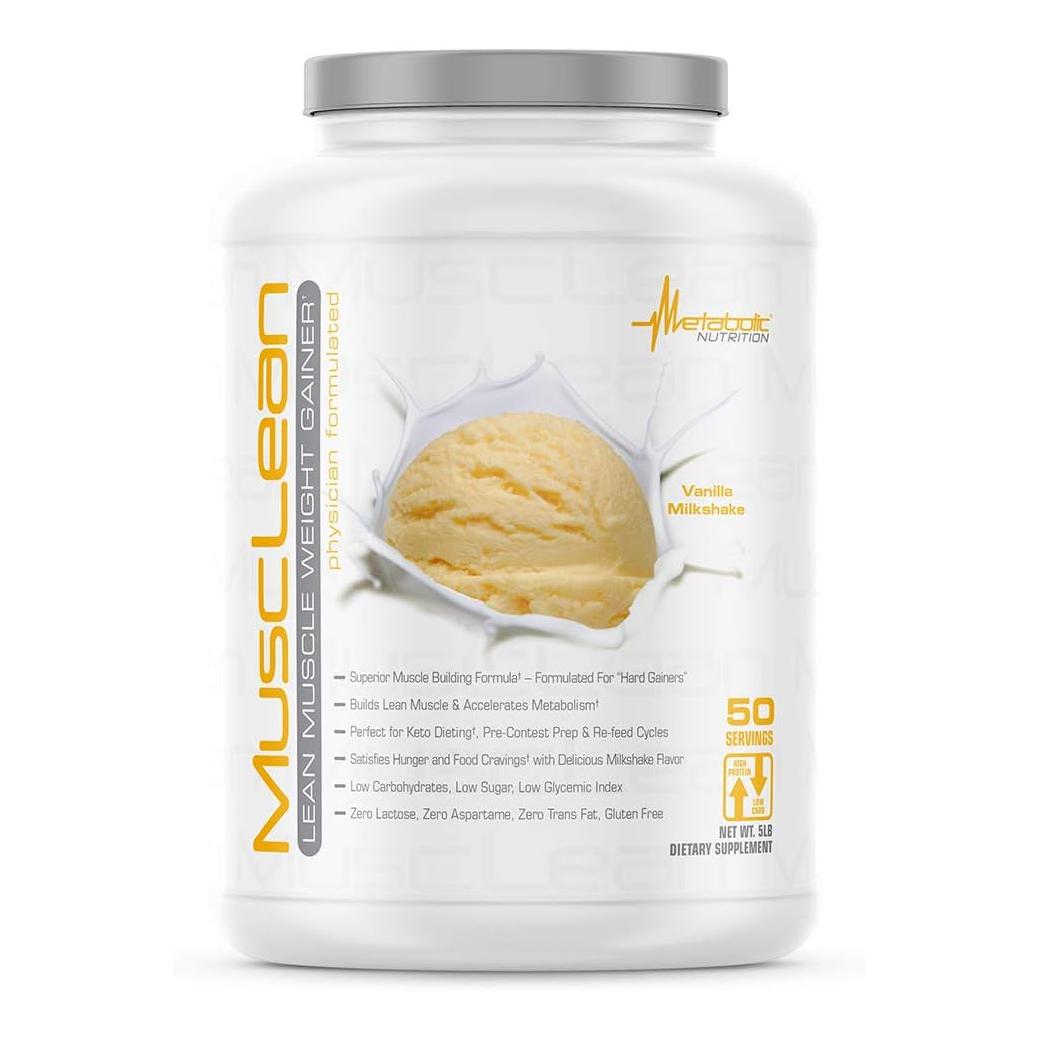 Metabolic Nutrition Musclean Vanilla Whey Protein Meal Replacement (5lb/50 serv)