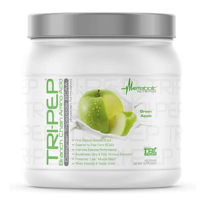 Metabolic Nutrition TRIPEP BCAA Powder, Green Apple (400g, 40 Servings)