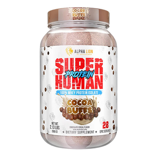 ALPHA LION Superhuman Whey Protein Powder for Muscle Recovery (Cocoa Buffs, 28 Servings)