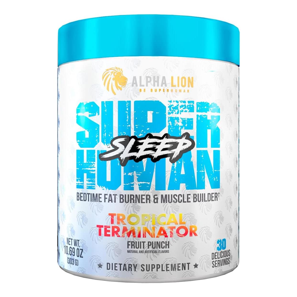 ALPHA LION Superhuman Sleep Aid, Muscle Recovery & Builder (30 Servings, Fruit Punch)