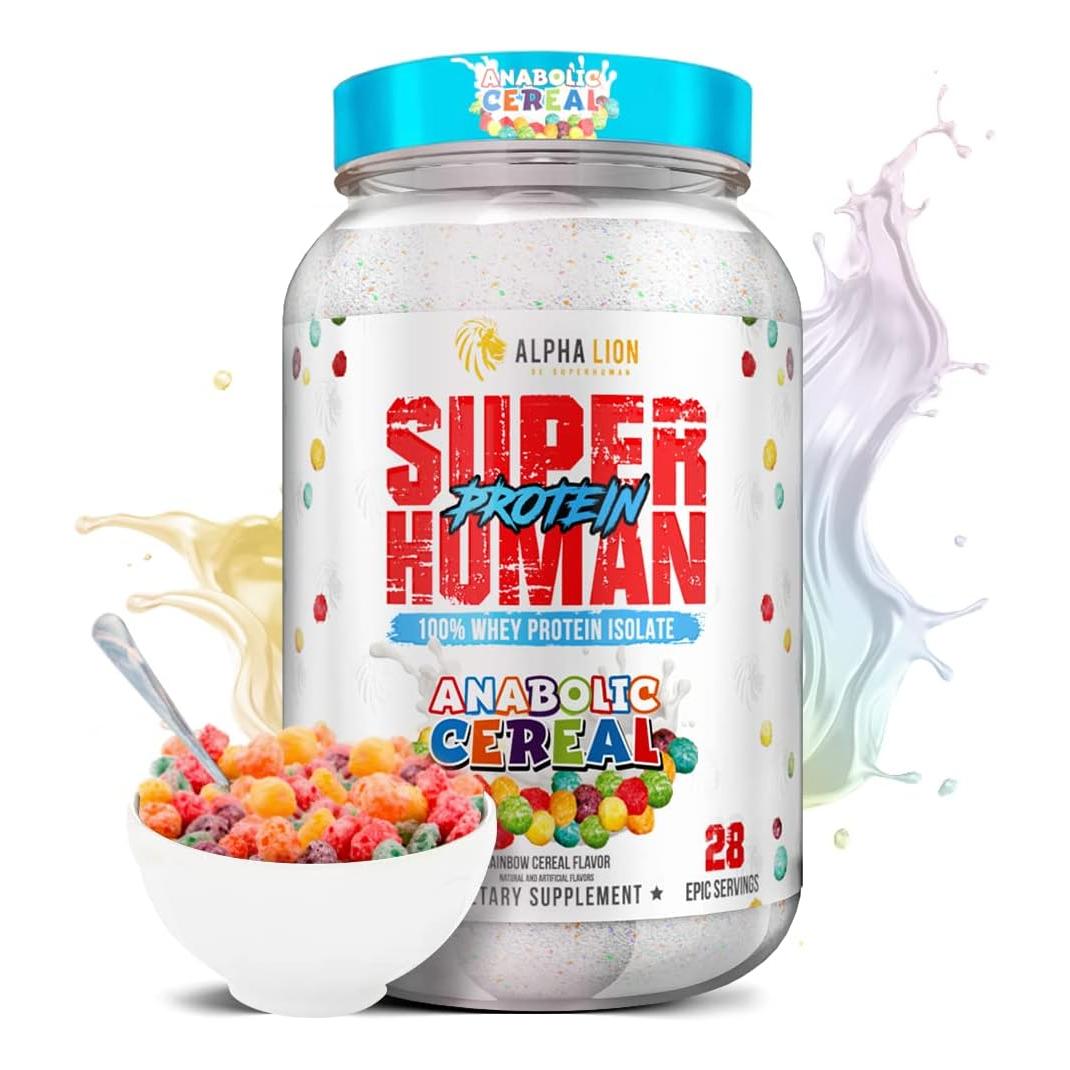 ALPHA LION Superhuman Whey Protein Powder for Muscle Recovery & Growth (28 Servings, Anabolic Cereal)