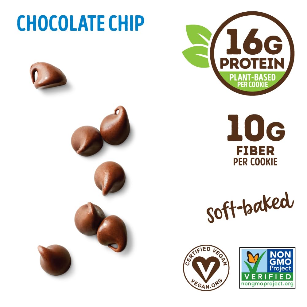 Lenny & Larry's Complete Cookie, Chocolate Chip, Vegan, 16g Protein (12 Pack)