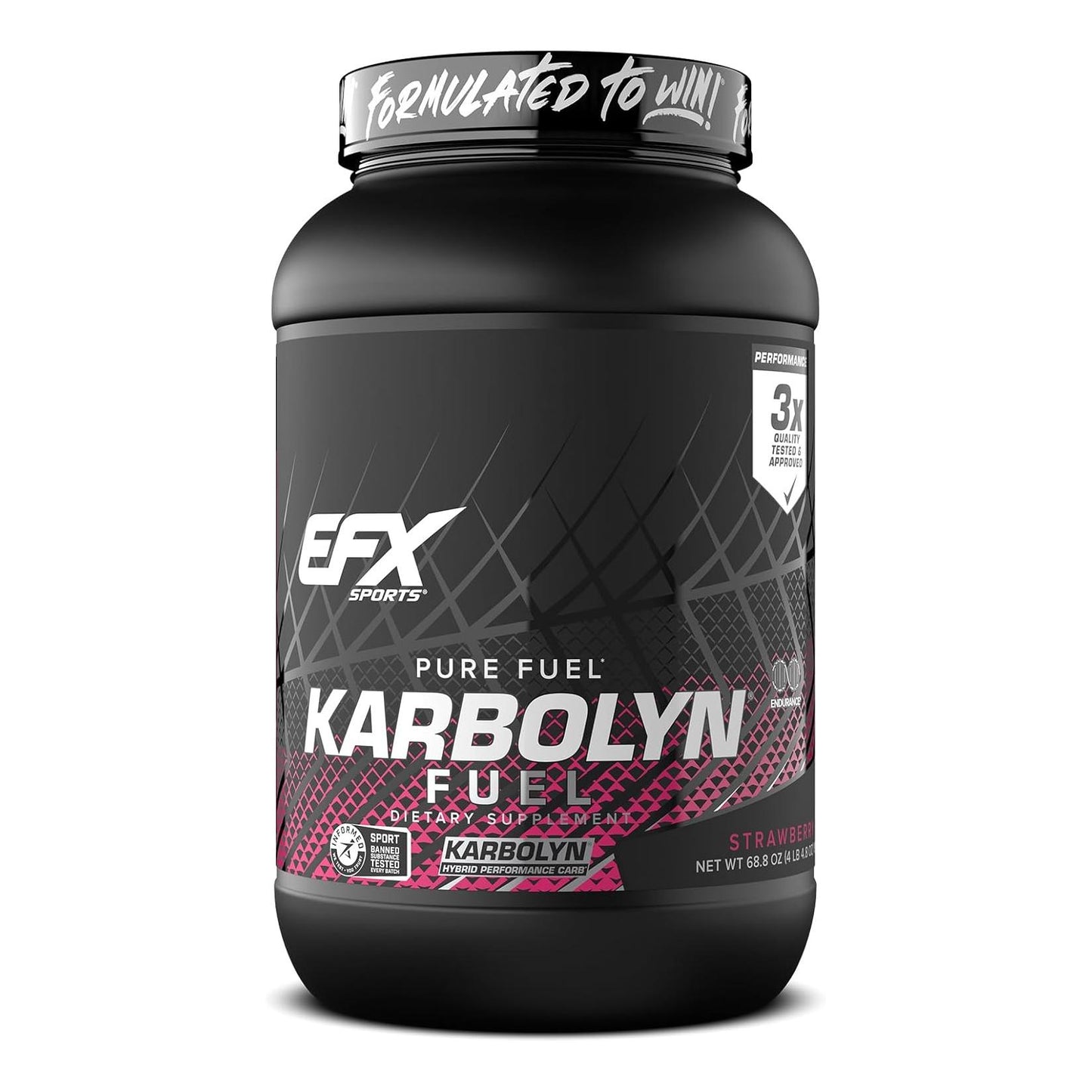 EFX Sports Karbolyn Fuel - Fast Absorbing Carb Powder for Energy & Recovery (37 Servings, Strawberry)