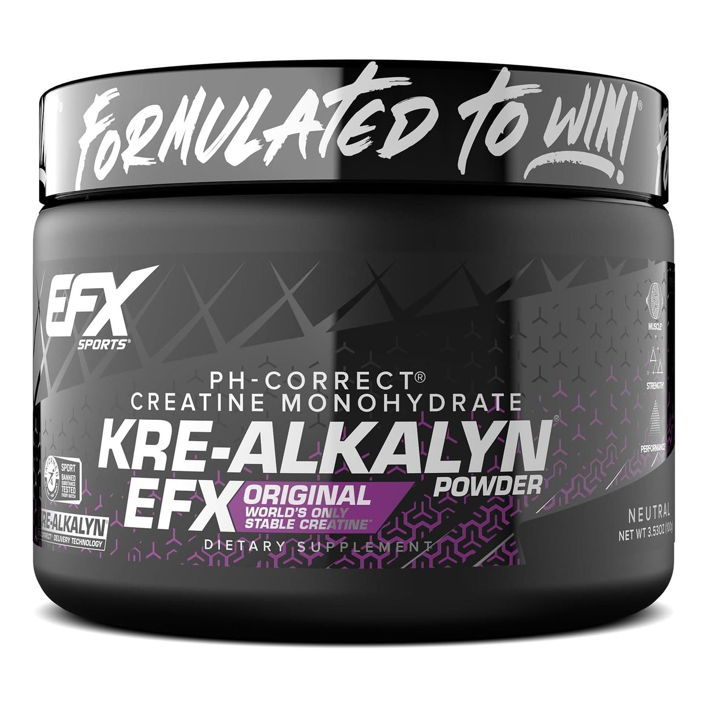 EFX Kre-Alkalyn Creatine Powder for Strength & Muscle Growth (66 Servings)