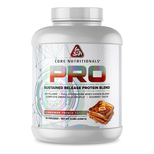 Core Nutritionals Pro Sustained Release Protein, 25g Protein, 69 Servings (Cinnamon French Toast)