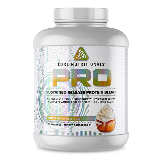 Core Nutritionals Pro Protein Blend with Digestive Enzymes, 25G Protein, 2G Carb (Frosted Vanilla Cupcake, 69 Servings)