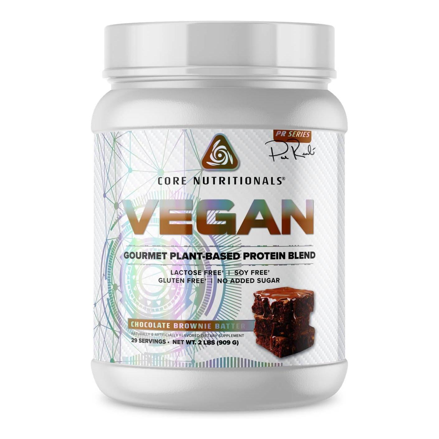 Core Nutritionals Platinum Vegan Protein Blend, 21g Pea Protein, Lactose/Soy/Gluten Free (Chocolate Brownie Batter, 29 Servings)