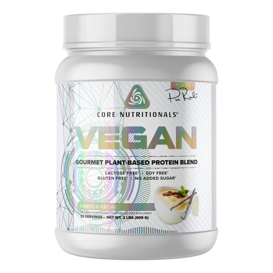 Core Nutritionals Platinum Vegan Protein Blend, 21g Pea Protein, Lactose/Soy/Gluten Free (Vanilla Creme)
