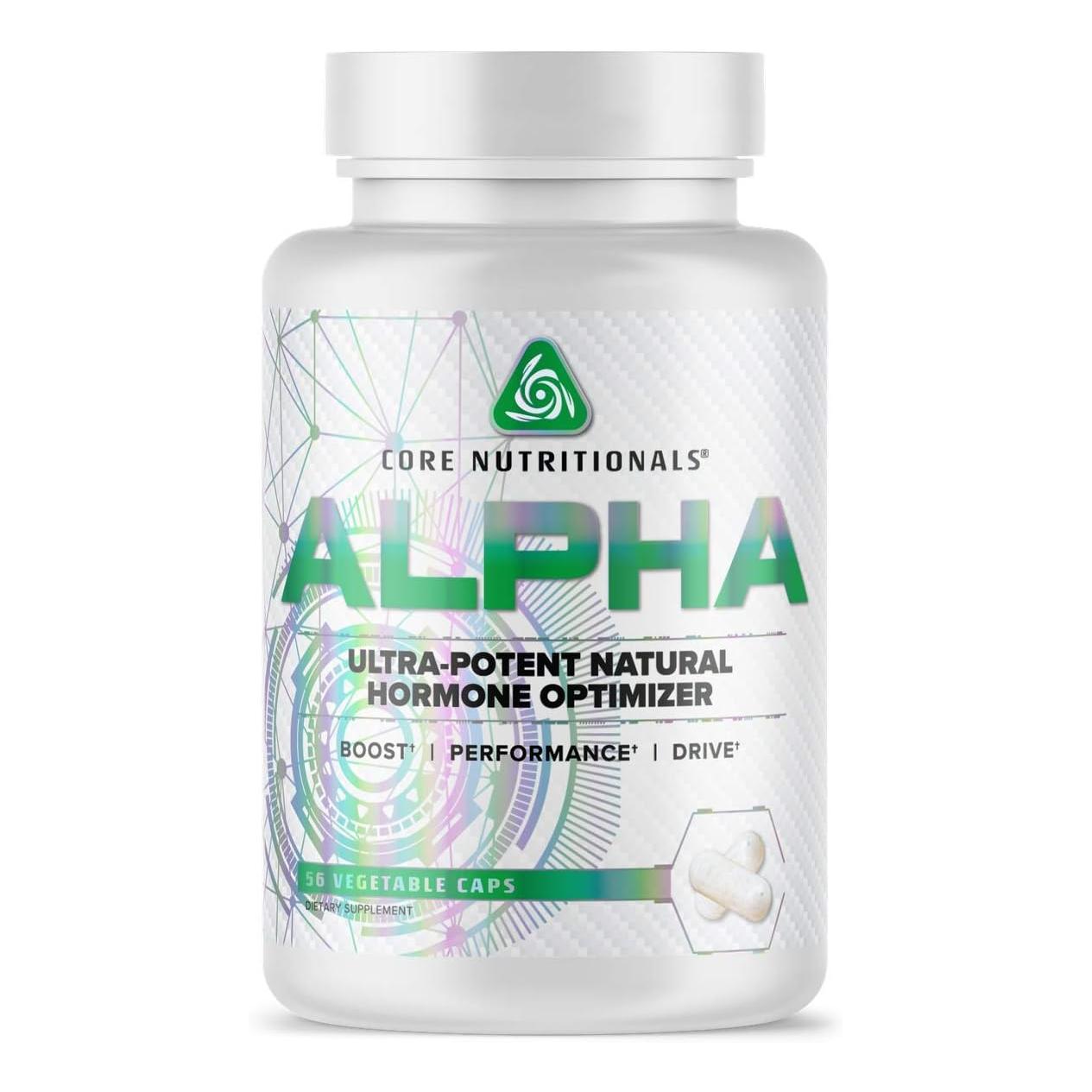 Core Nutritionals Alpha Platinum Hormone Optimizer & Testosterone Booster (56 Capsules)