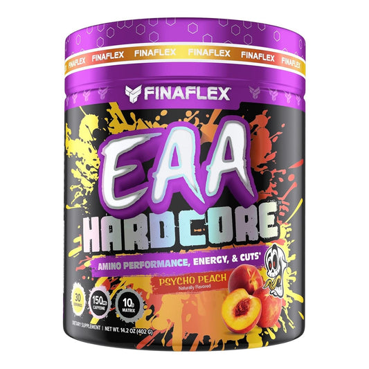 FINAFLEX EAA Hardcore, Psycho Peach - Performance & Energy Boost (30 Servings)