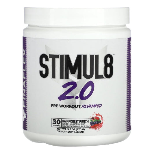 FINAFLEX STIMUL8 2.0 Pre Workout, Rainforest Punch (30 Servings)