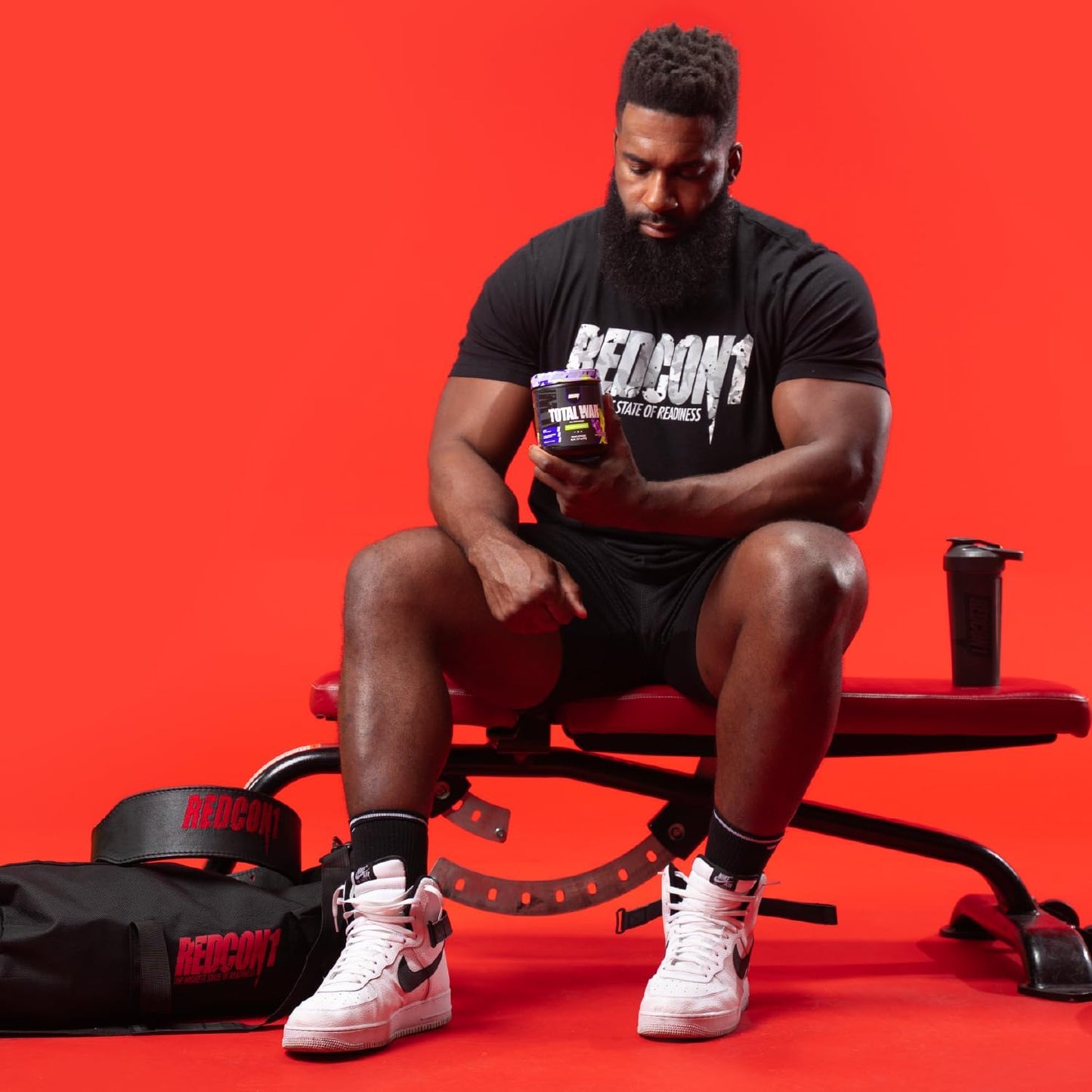 REDCON1 Total War Pre Workout, Blue Raspberry - 320mg Caffeine (30 Servings)