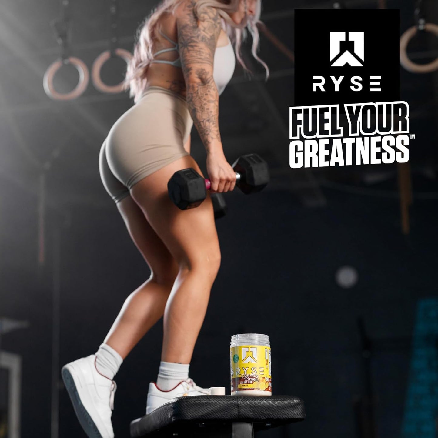 Ryse Pre-Workout Powder for Men & Women with Pumps, Energy, Focus (30 Servings, Sour Punch Green Apple)