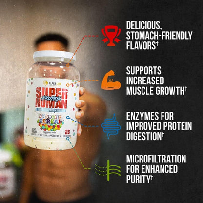 ALPHA LION Superhuman Whey Protein Powder for Muscle Recovery & Growth (28 Servings, Anabolic Cereal)