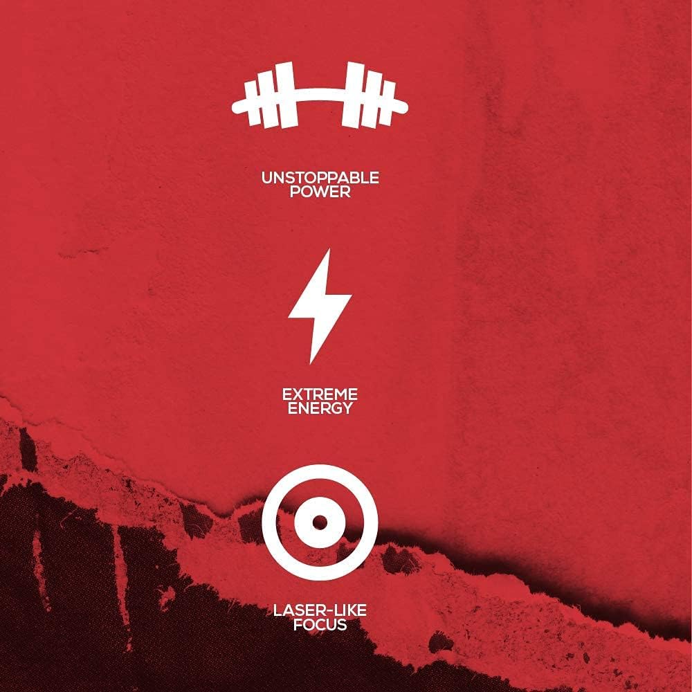 REDCON1 Total War Pre Workout, Blue Raspberry - 320mg Caffeine (30 Servings)
